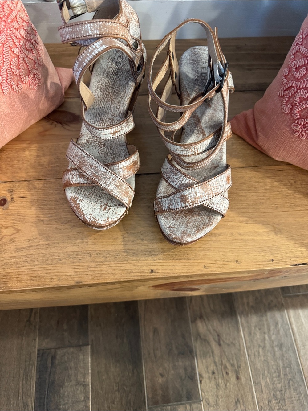 Bed Stu like new Women's  Strappy Wedge Sandals